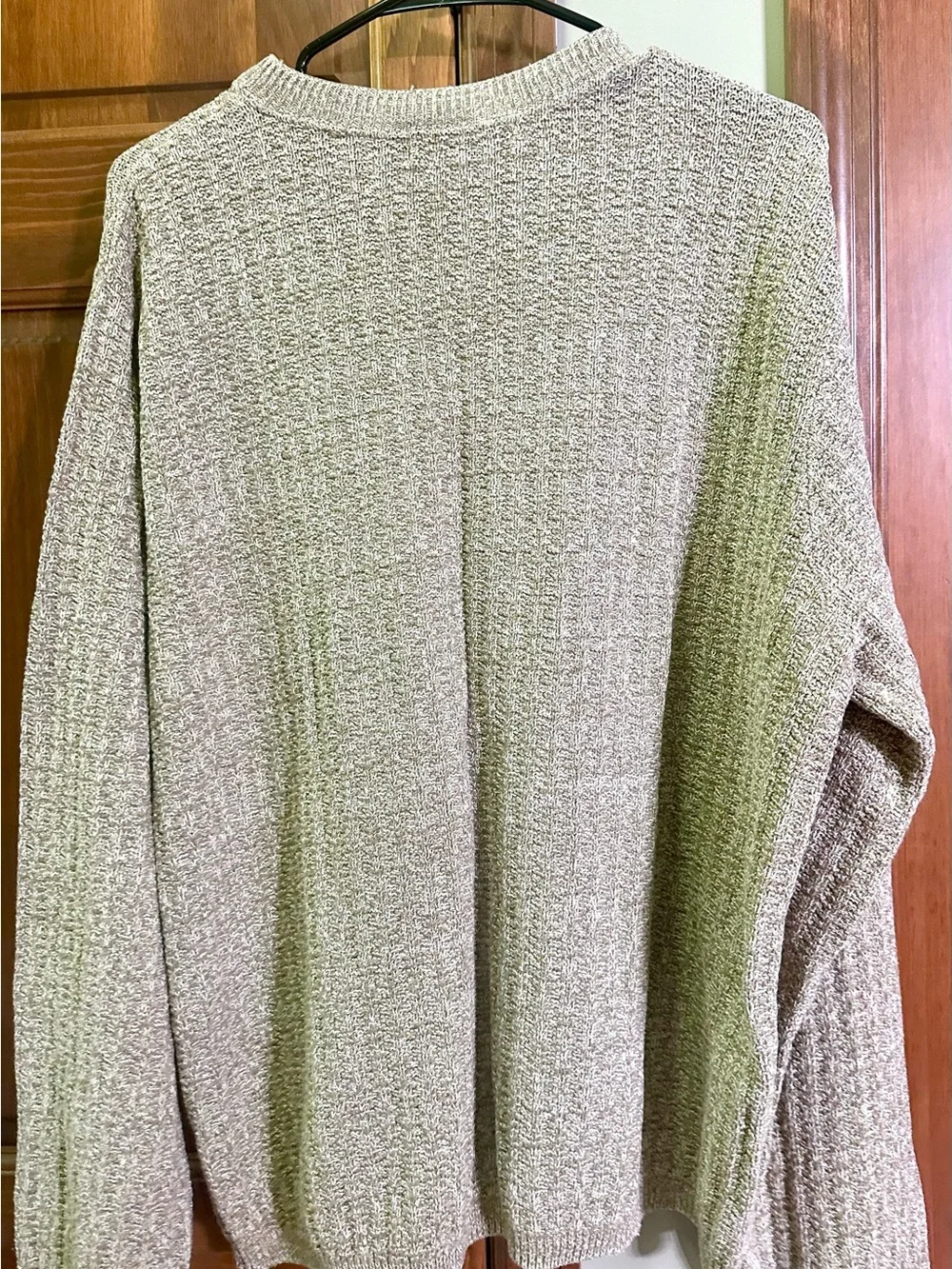 Vintage bill blass Men's Beige V-Neck Button Henley Sweater